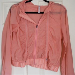 Fabletics Hooded ZIP Windbreaker Small Pink